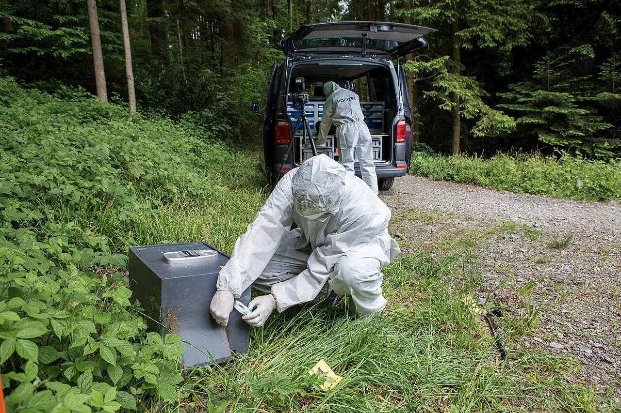 Kriminaltechniker der Luzerner Polizei bei der Spurensicherung