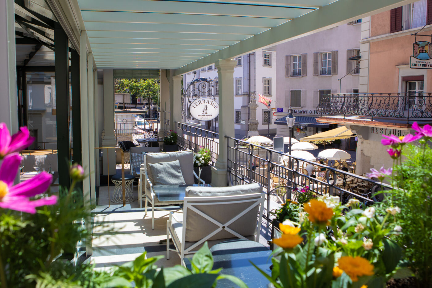 Denkmalgeschützt: Hotel Wilden Mann mit neuer Terrasse