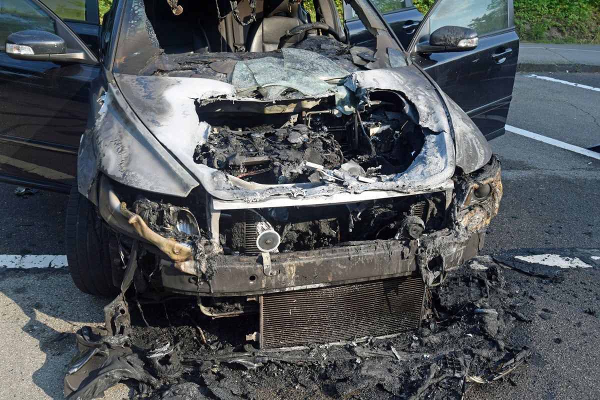 Auto in Brand geraten – niemand verletzt