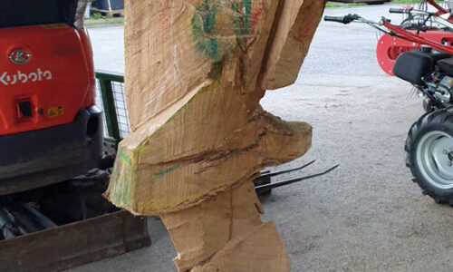 Diebstahl einer Holzskulptur – Polizei sucht Zeugen