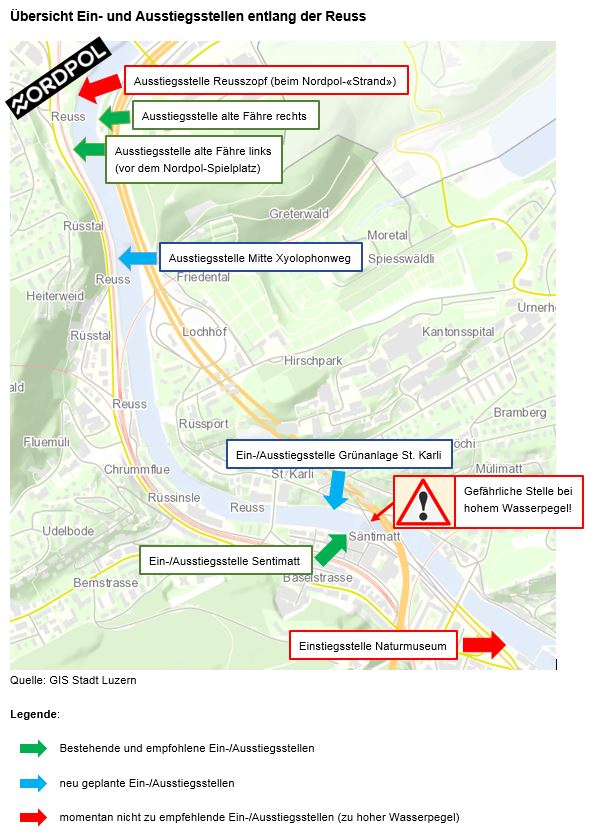 Beliebtes Reussschwimmen Stadt Luzern Erh ht Sicherheitsmassnahmen